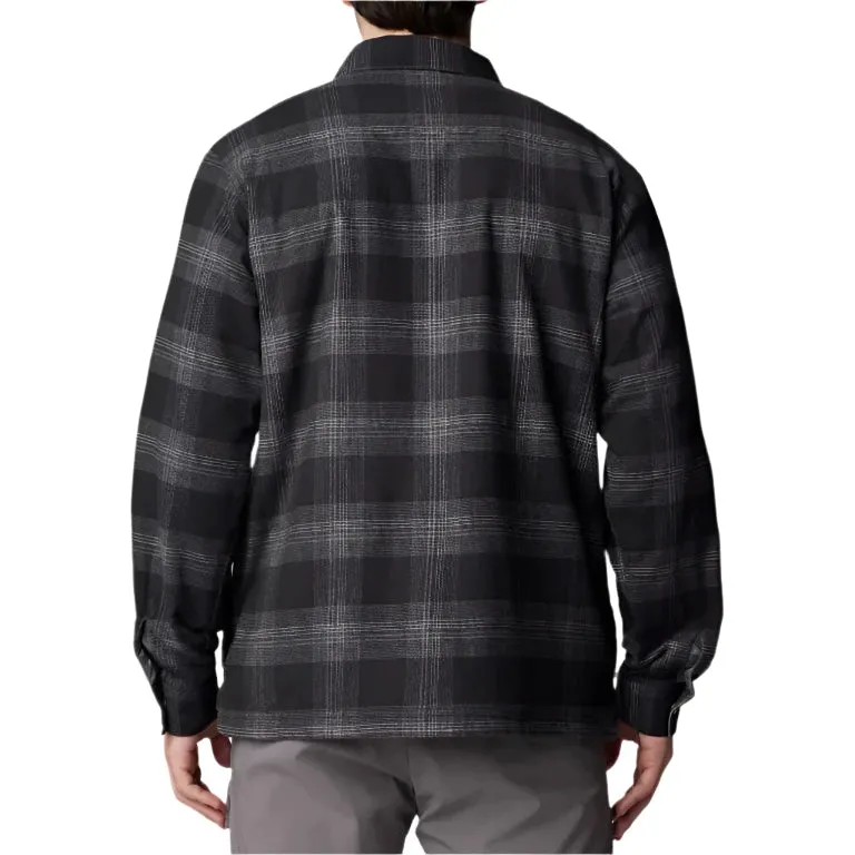 Men's Cornell Woods Fleece Lined Shirt Jacket Black Buffalo Tartan