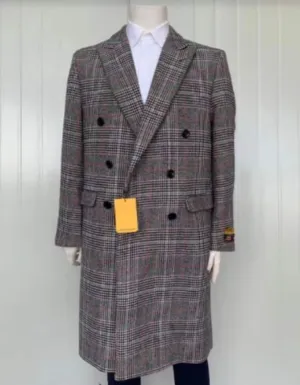 Mens Overcoat - Topcoat For Men - Winter Fabric -Mens Cashmere Blend Multi Coat Full length - Cashmere Overcoat