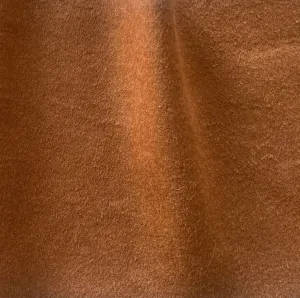 Mid-Weight Cognac Wool Blend Melton Coating