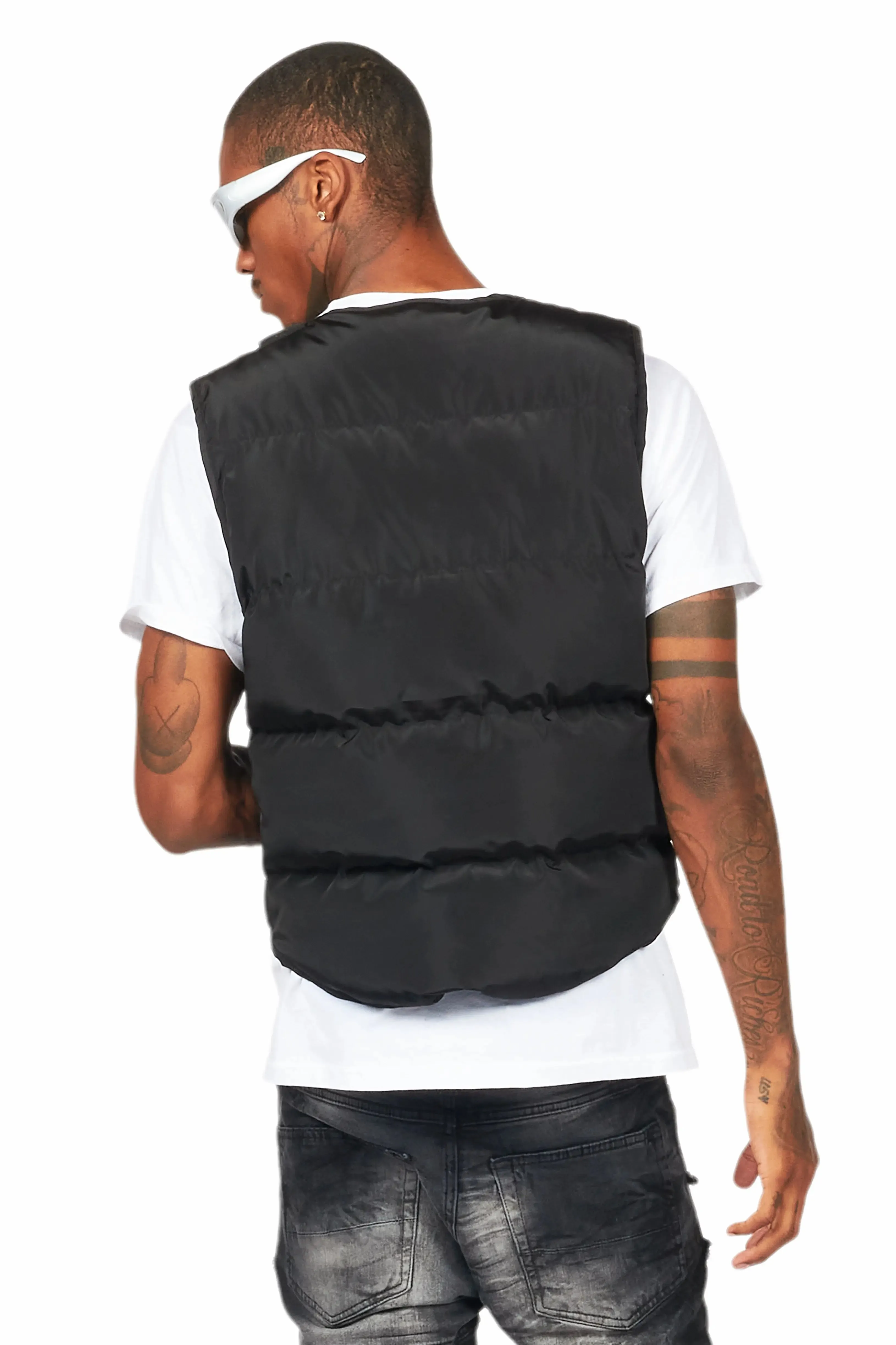 Morten Black Puffer Vest