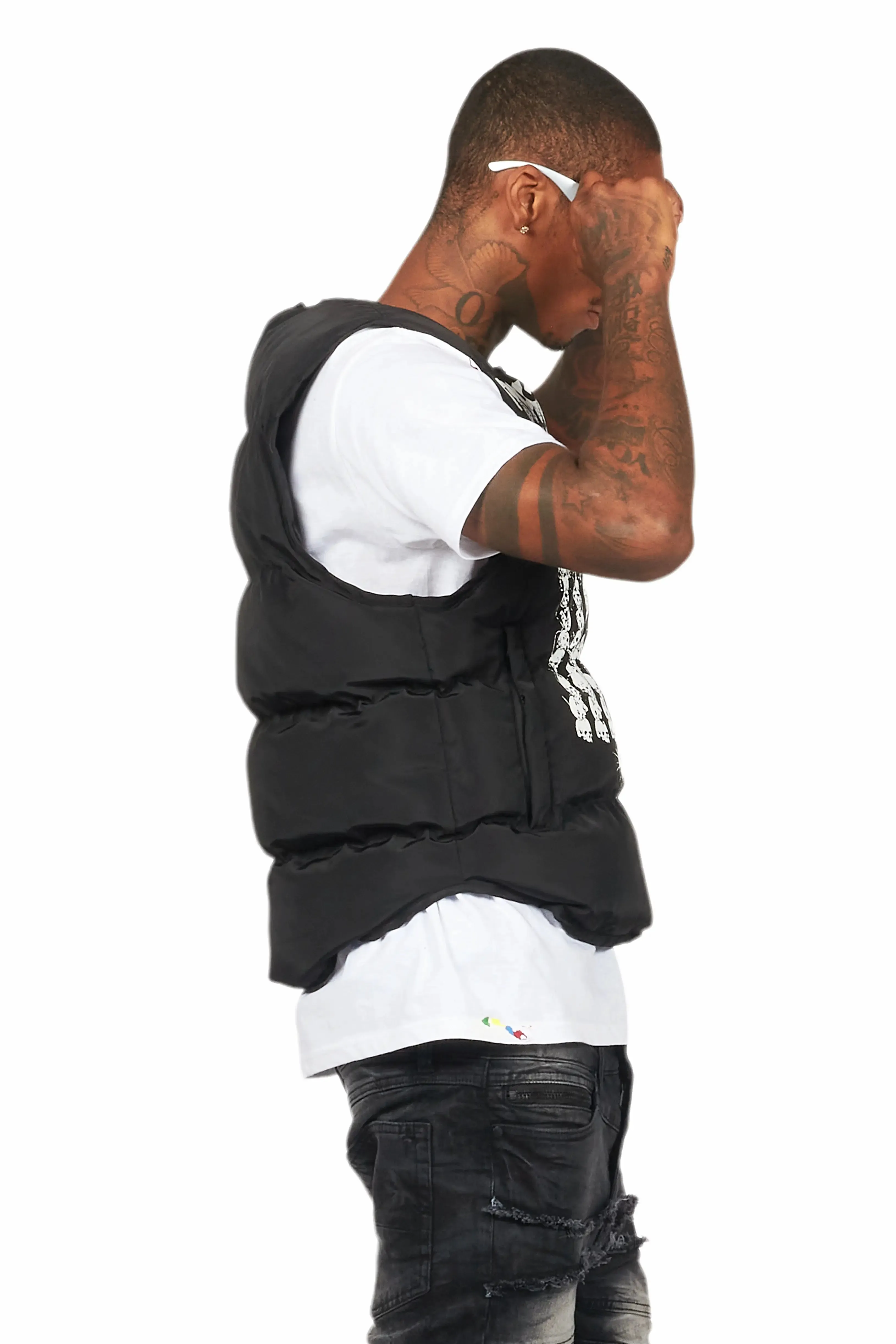 Morten Black Puffer Vest