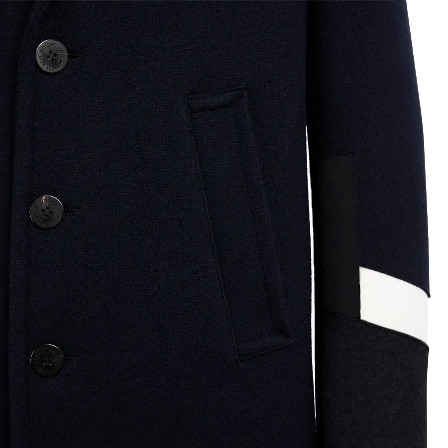 Neil Barrett - Modernist Cuff Doubleface Overcoat in Navy