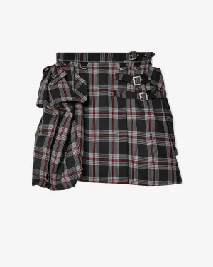 Noir Kei Ninomiya - Women's Plaid Skirt - (Black/Red)