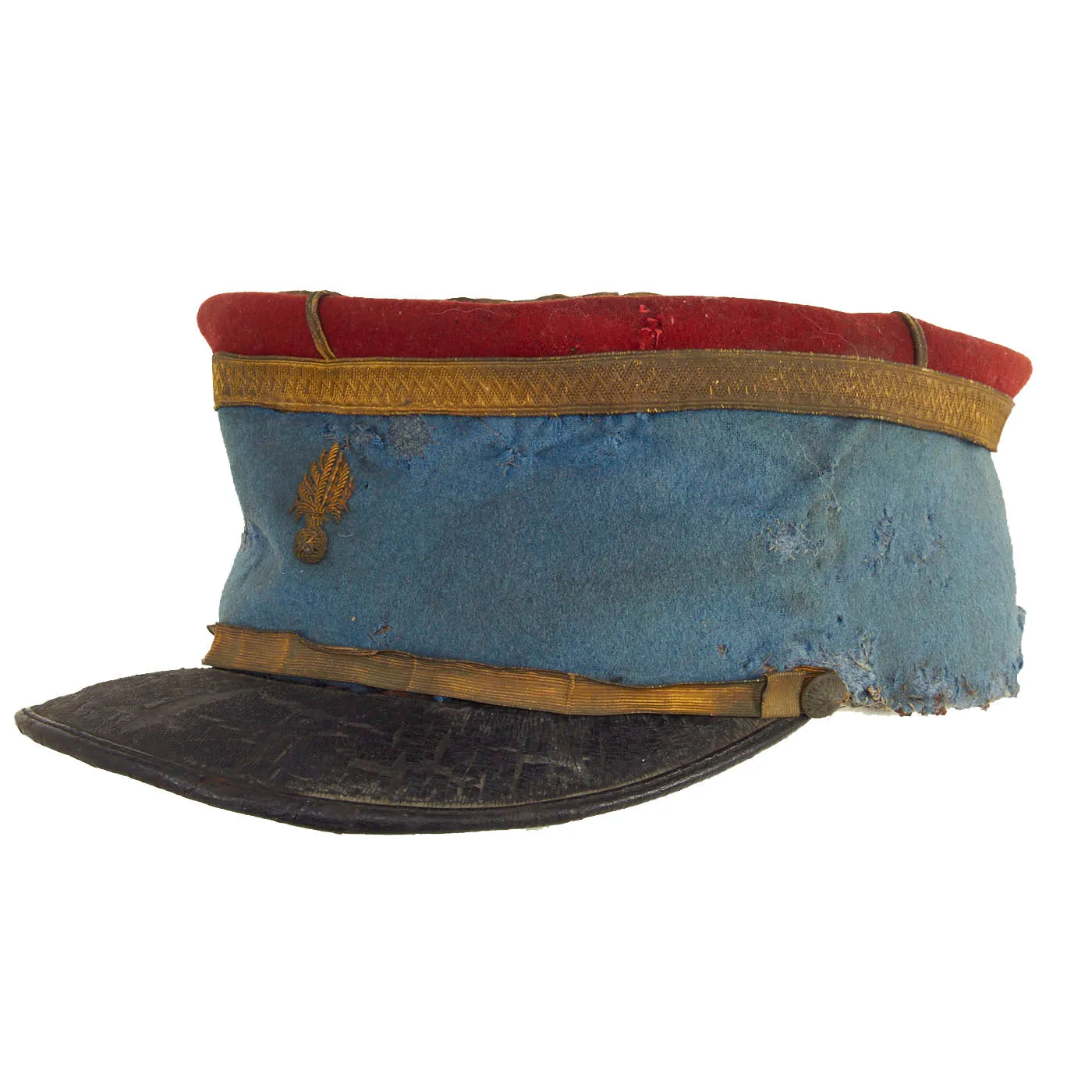 Original WWI French Foreign Legion Officer M-1915 Kepi by Union and Travail