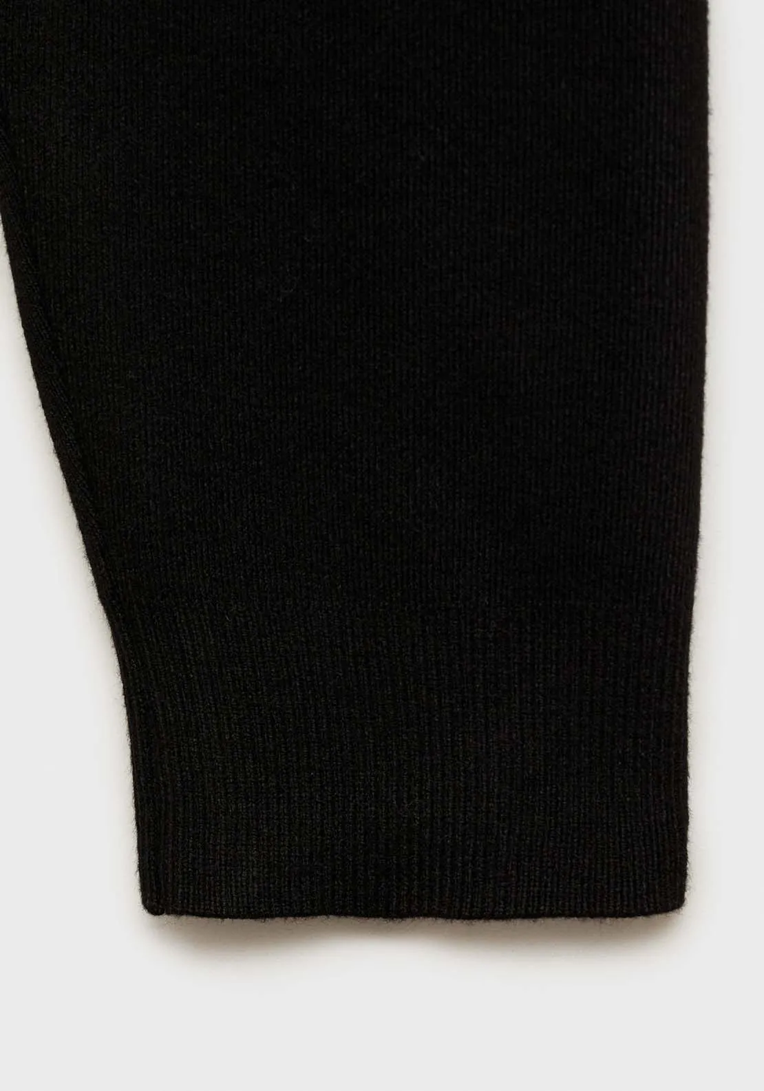 Perkins-neck sweater with zip - Black