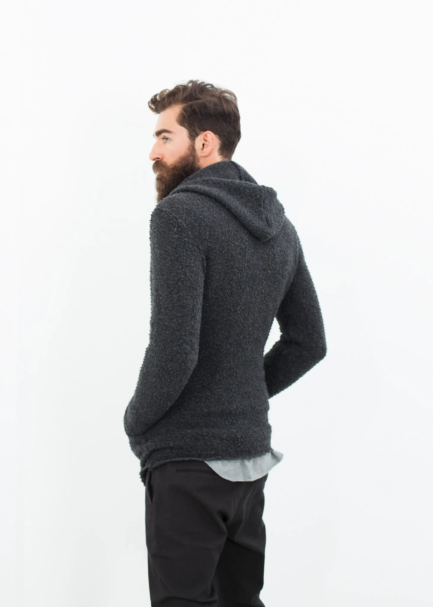 Pill Zip Sweater in Anthracite