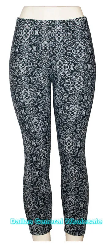 Printed Fur Thermal Insulated Leggings Wholesale