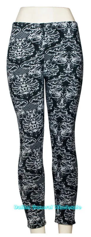 Printed Fur Thermal Insulated Leggings Wholesale