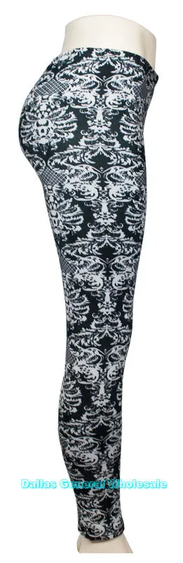 Printed Fur Thermal Insulated Leggings Wholesale