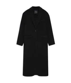 Quinn Cashmere Blend Coat in Black