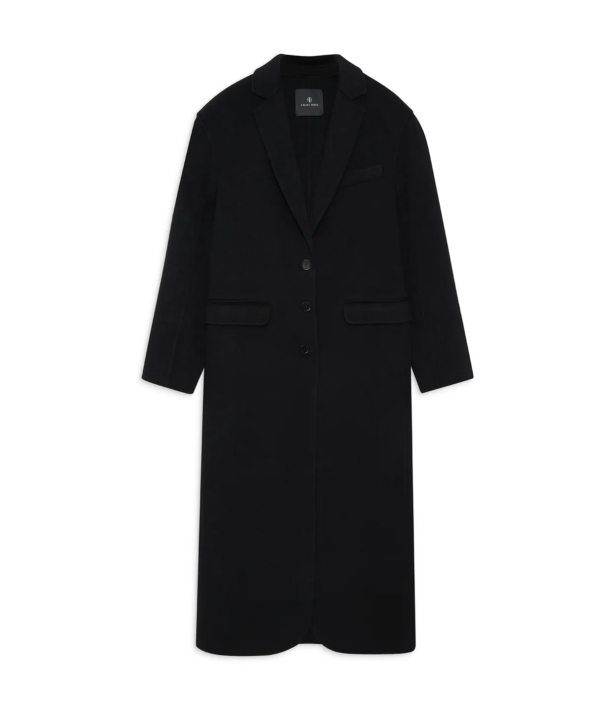 Quinn Cashmere Blend Coat in Black