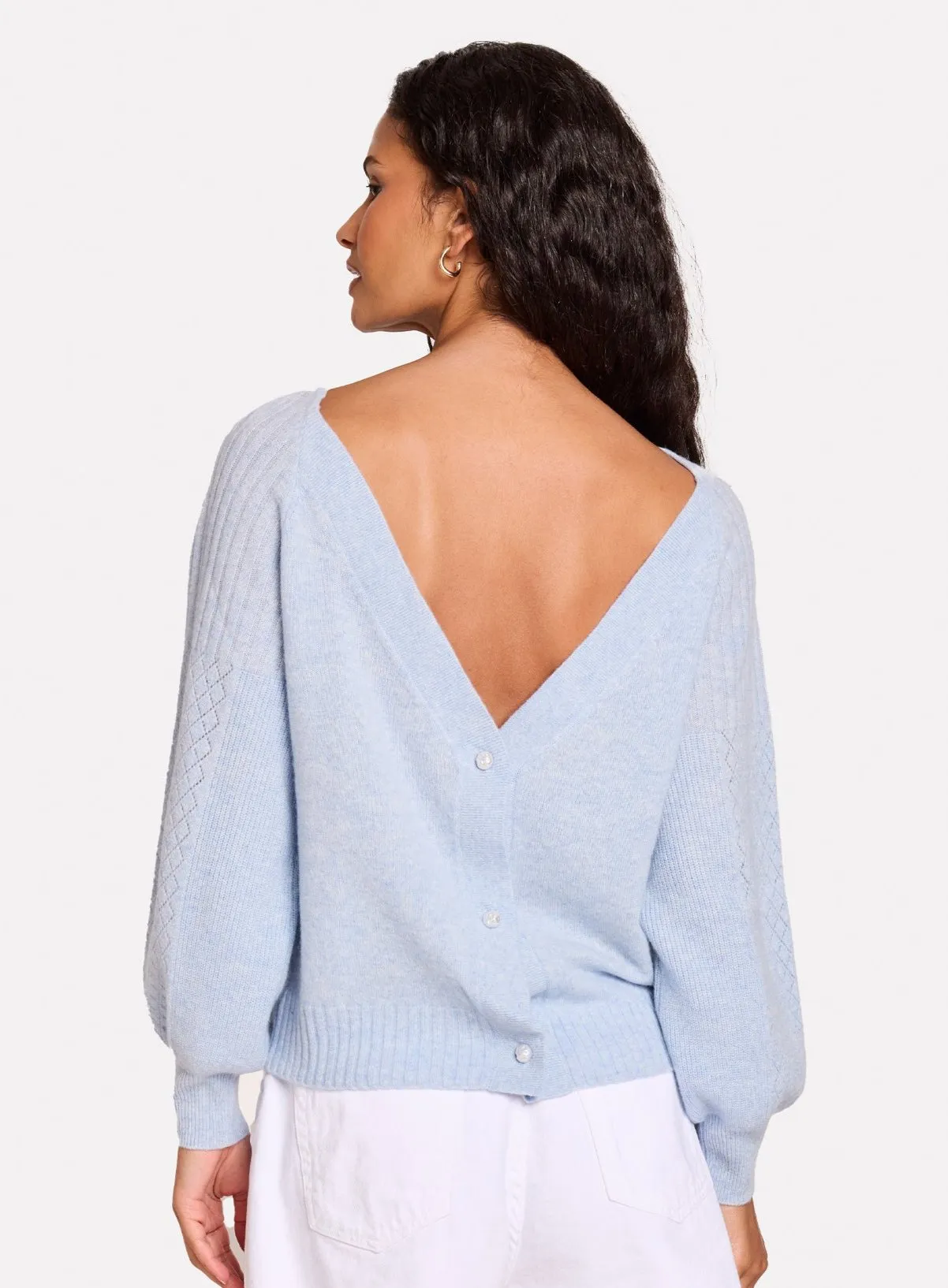 Reversible Cashmere Knit Cardigan Crew