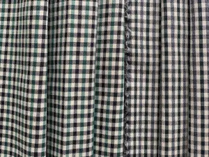 Reversible Evergreen Mini-Check Stretch Wool & Cotton Blend