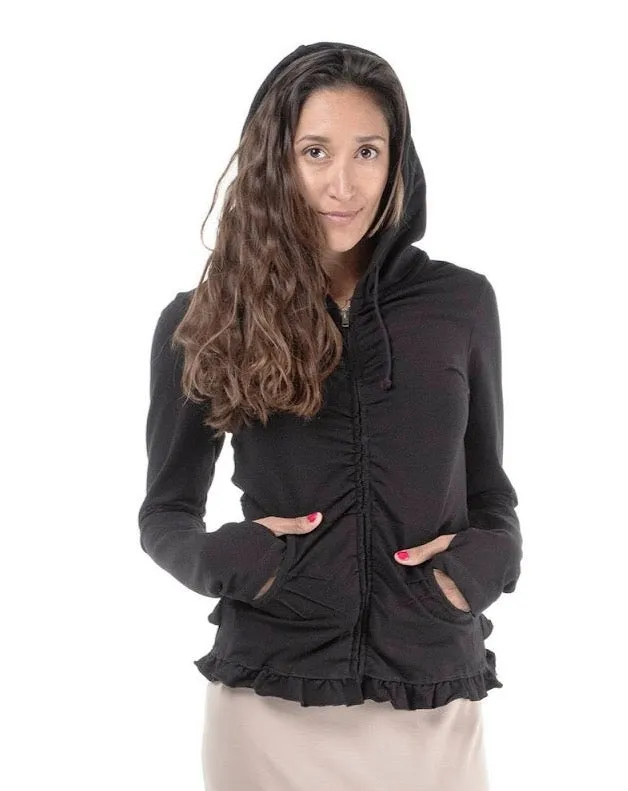 Ruffle Hoodie