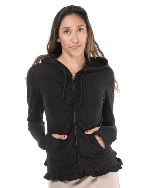 Ruffle Hoodie