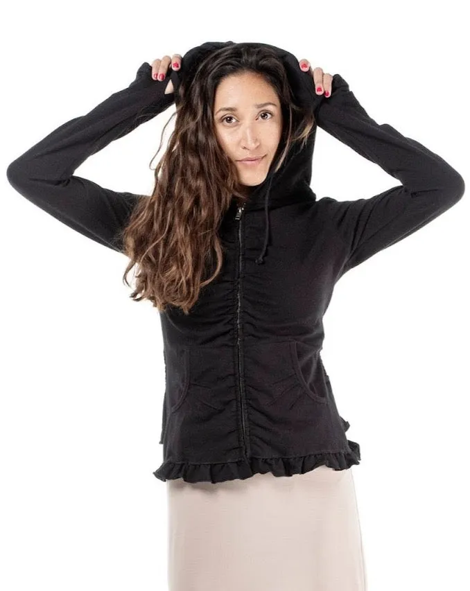 Ruffle Hoodie