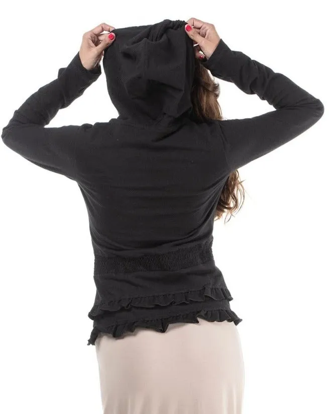 Ruffle Hoodie