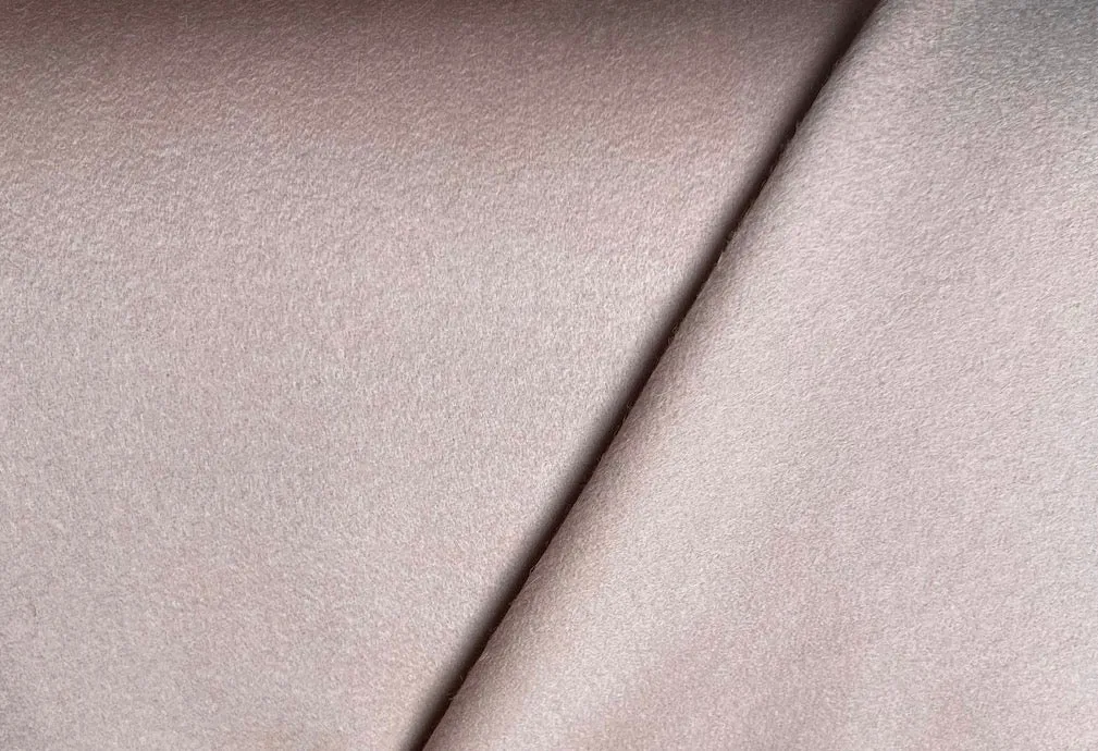 Sandy Ballet Blush Cashmere & Wool Blend Melton Coating (Made in Italy)