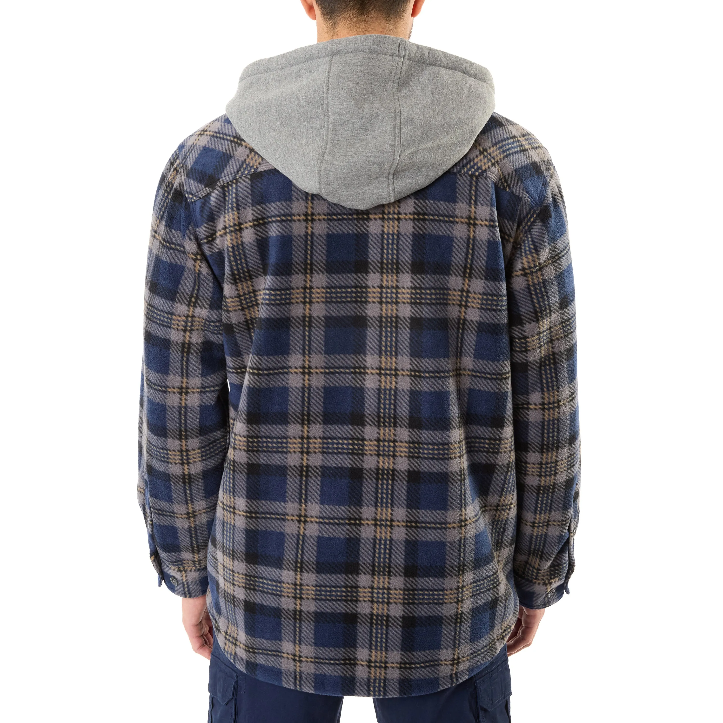 SHERPA-LINED MICROFLEECE SHIRT JACKET