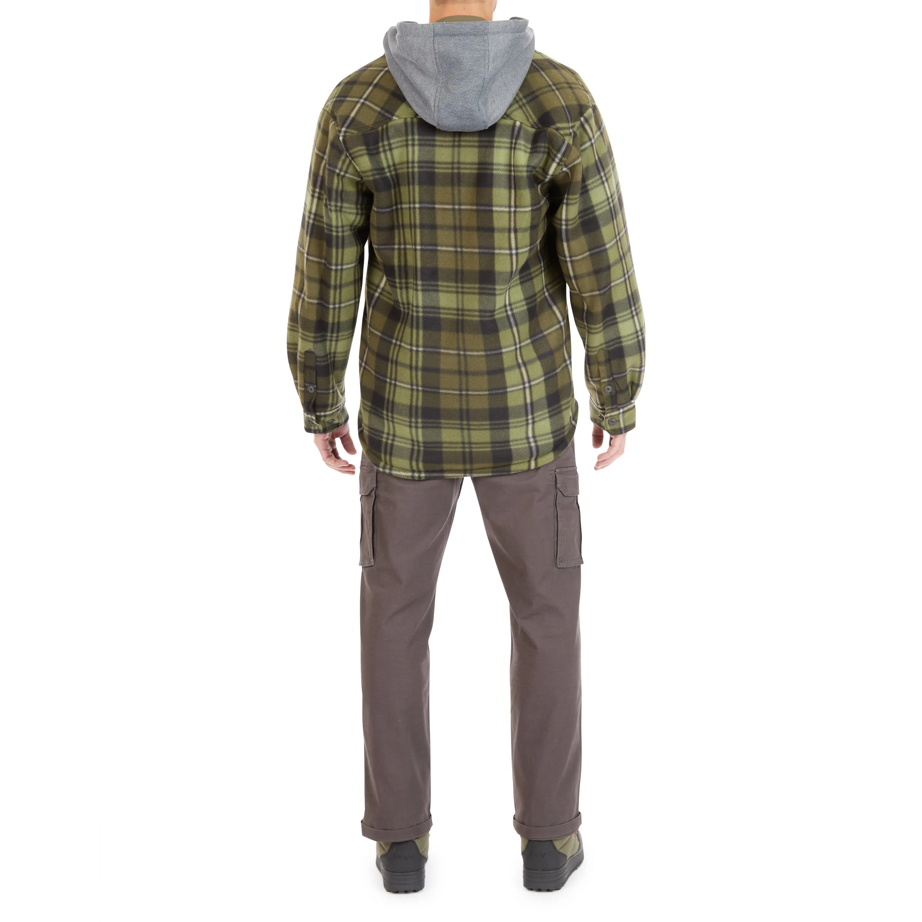 SHERPA-LINED MICROFLEECE SHIRT JACKET