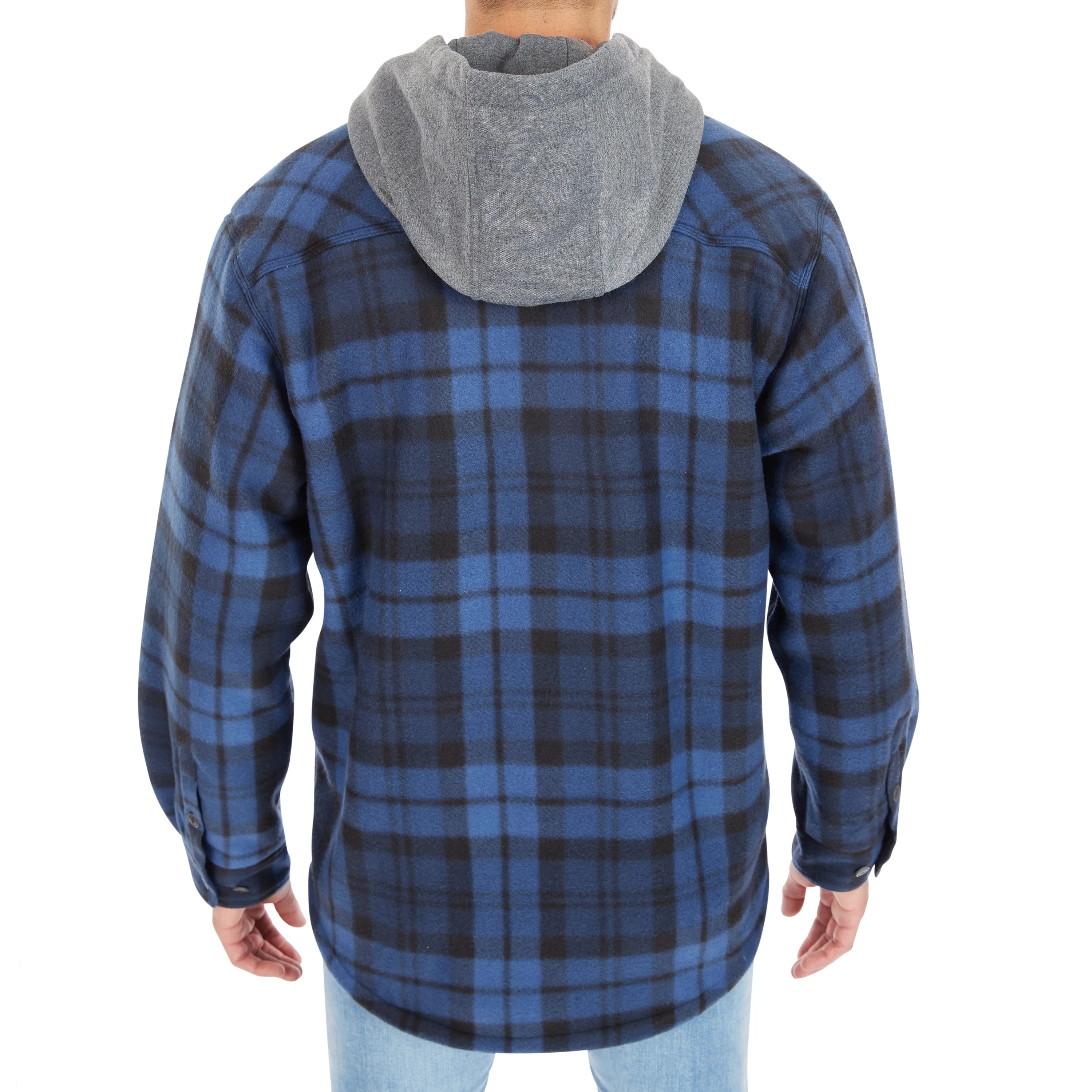 SHERPA-LINED MICROFLEECE SHIRT JACKET