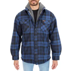 SHERPA-LINED MICROFLEECE SHIRT JACKET