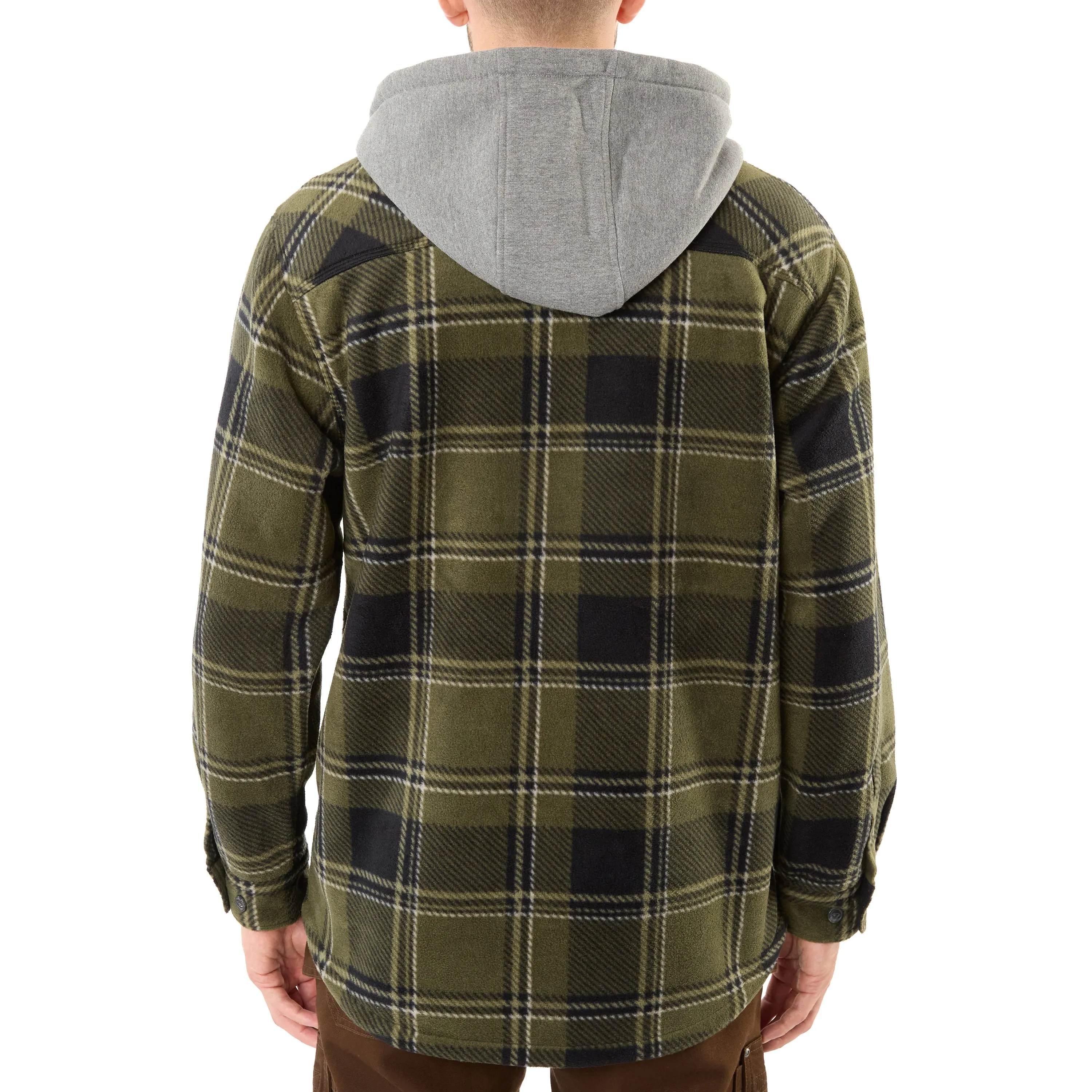 SHERPA-LINED MICROFLEECE SHIRT JACKET