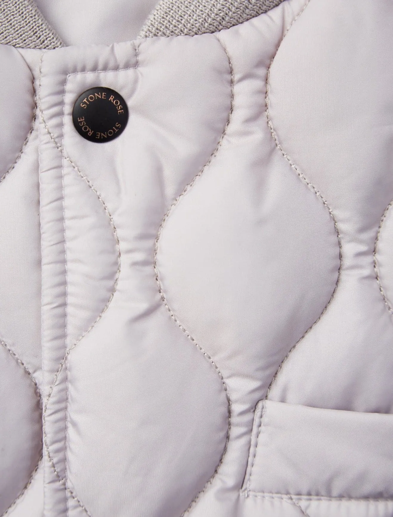 Silver Quilted Puffer Vest