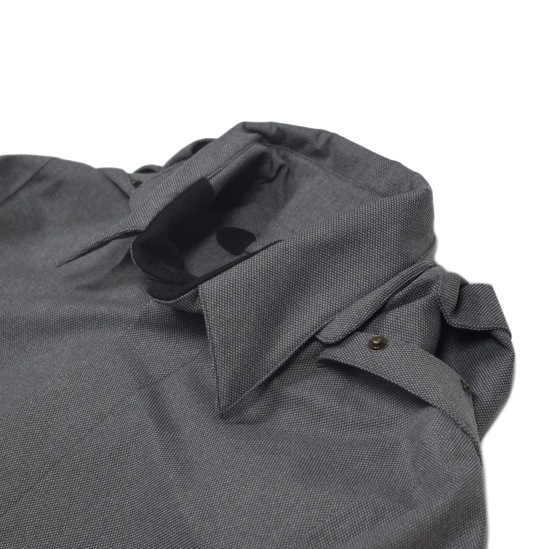 Single-Breasted raincoat in grey birdseye fabric