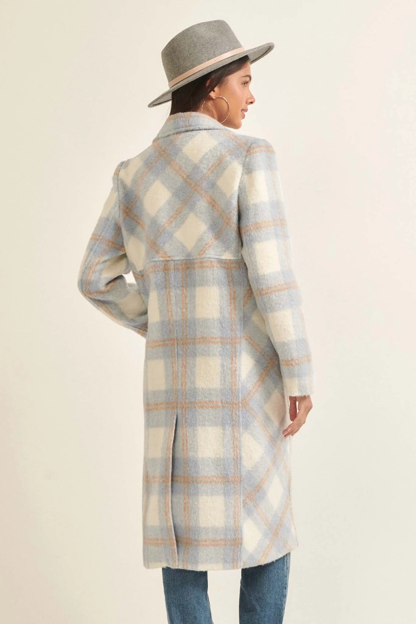 Snowy Creek Wool-Blend Plaid Overcoat