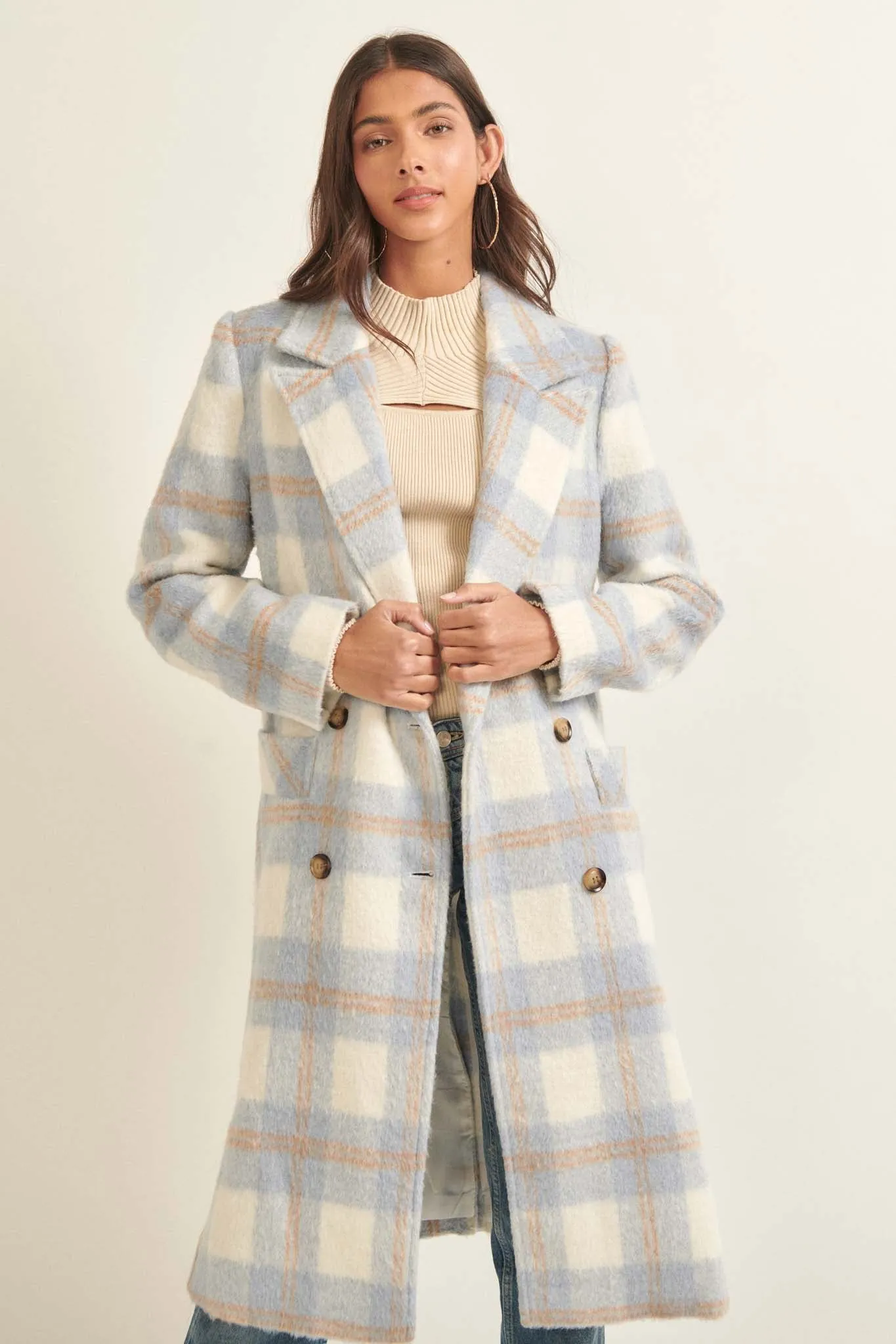 Snowy Creek Wool-Blend Plaid Overcoat