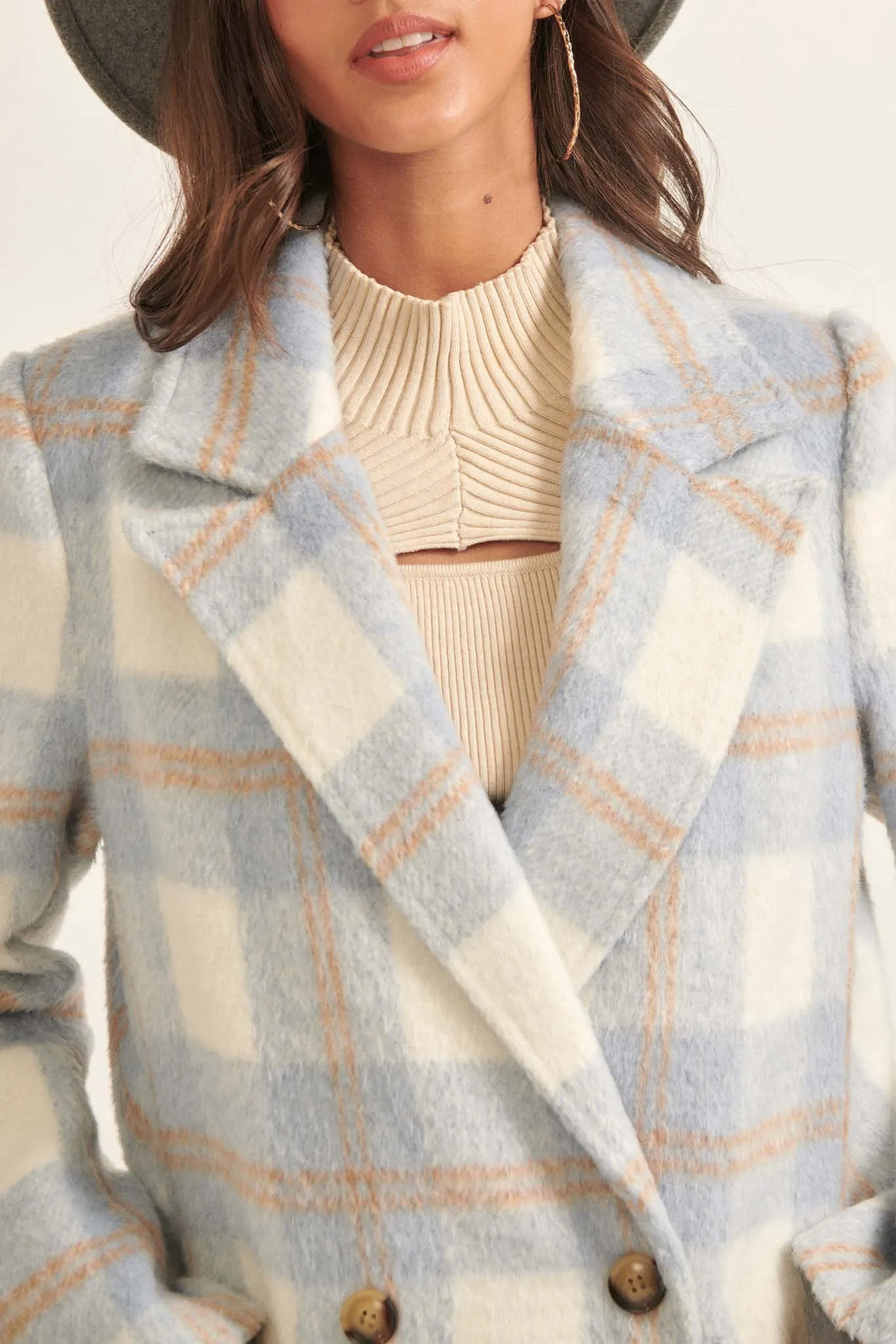 Snowy Creek Wool-Blend Plaid Overcoat