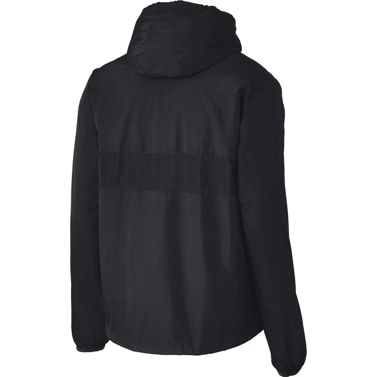 Sport-Tek Men's Black/Black Zipped Pocket Anorak