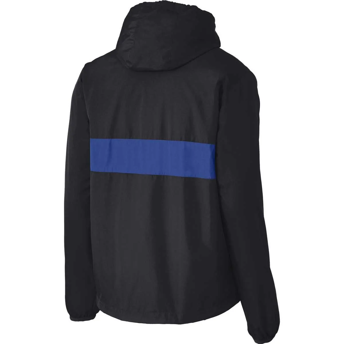 Sport-Tek Men's Black/True Royal Zipped Pocket Anorak