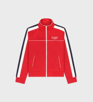 SR Sport Track Jacket - Ruby/White