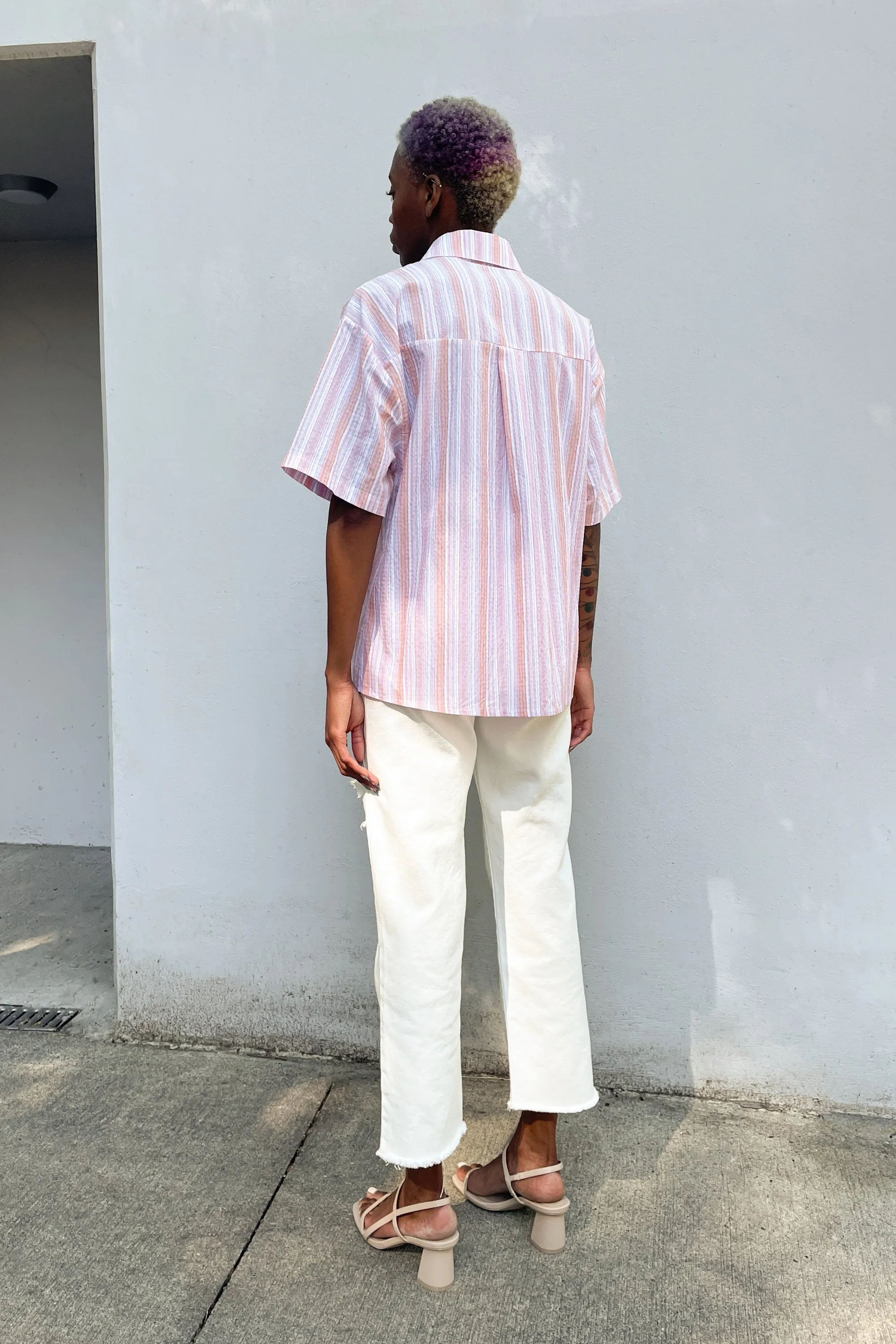 STRIPED BUTTON UP SHIRT