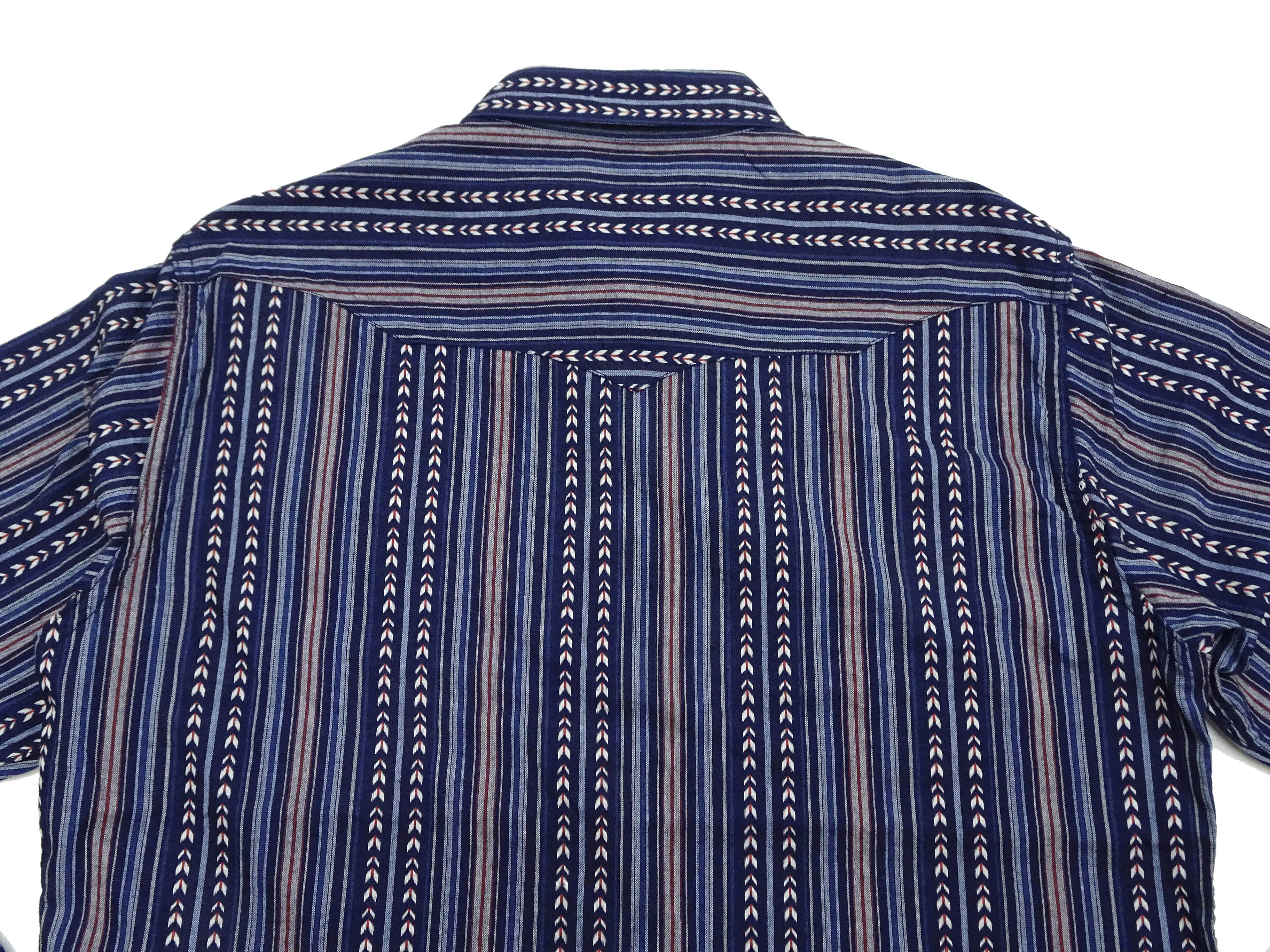 Sugar Cane Western Shirt Men's Long Sleeve Vertical Multi Striped Serape Shirt SC28998 128/Navy