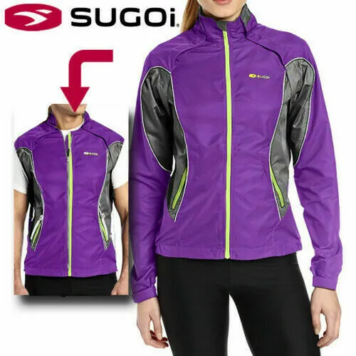 Sugoi Versa 2 In 1 Women's Reflective Running Cycling Jacket / Vest