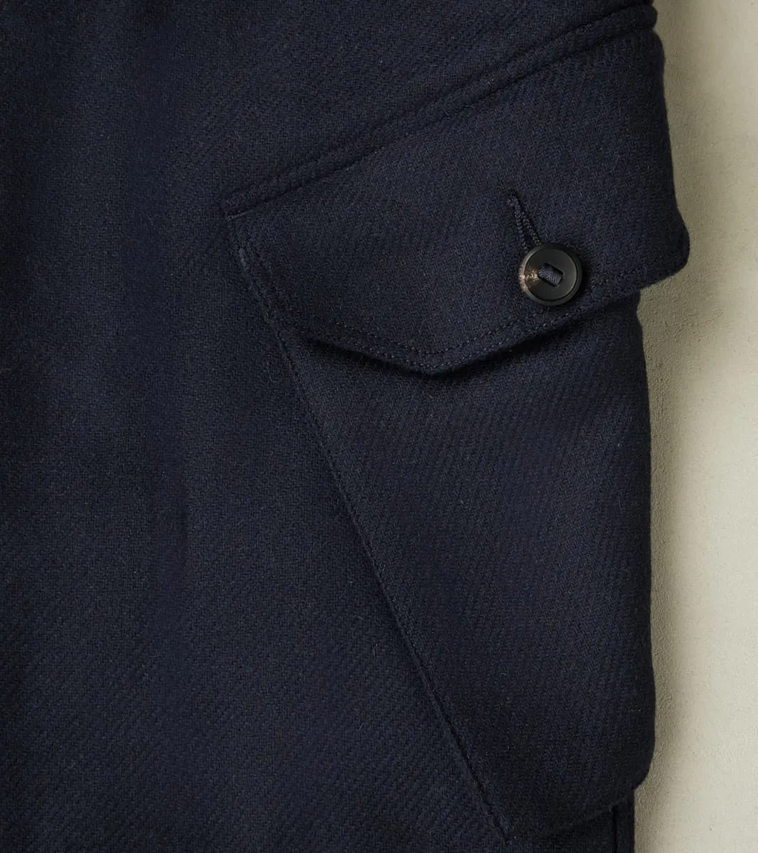 Swiss Army Cargo Trousers - Abraham Moon® Navy Merino Twill