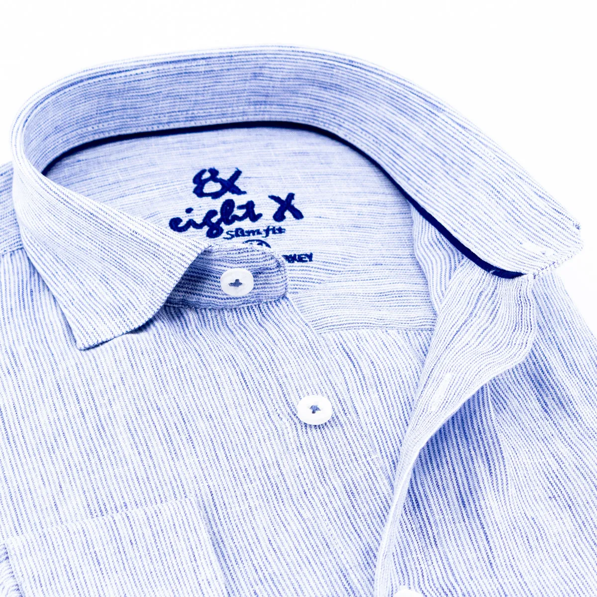 The Boardwalk Linen Button Down Shirt - Ocean Blue