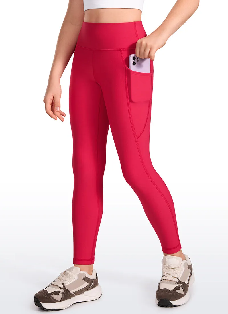 Thermal Fleece Lined Soft Girls Water-Resistant Pocketed Leggings