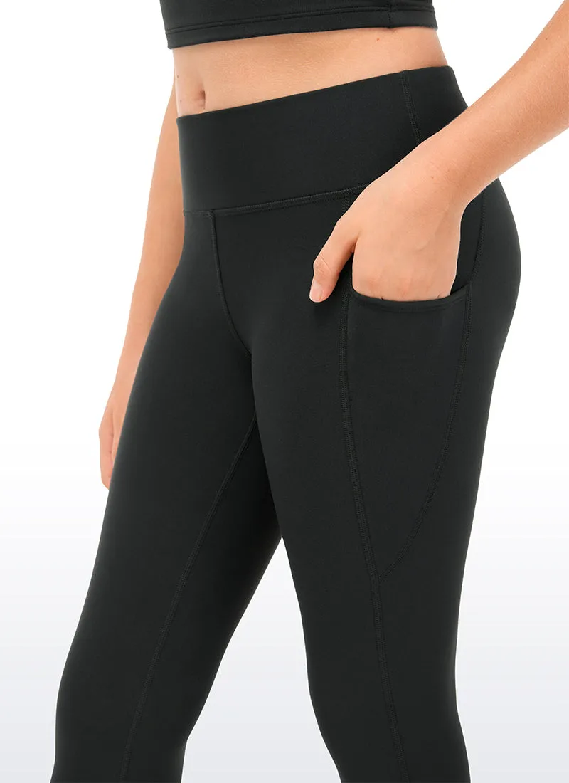 Thermal Fleece Lined Soft Girls Water-Resistant Pocketed Leggings