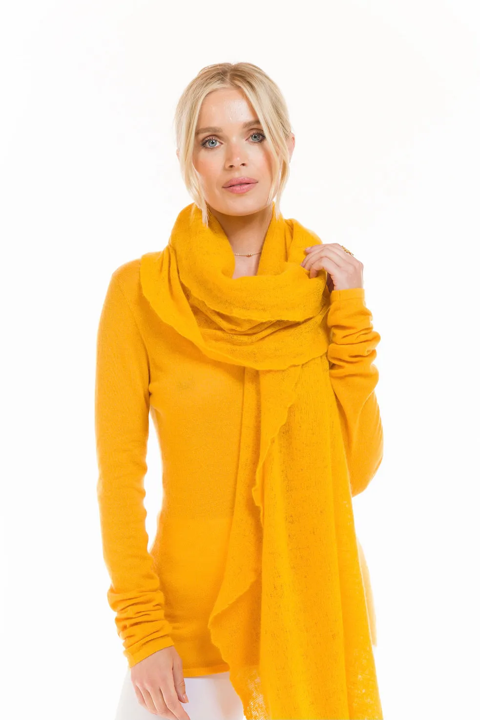 ULTRA FINE LONG SLEEVE TOP TIBETAN YELLOW