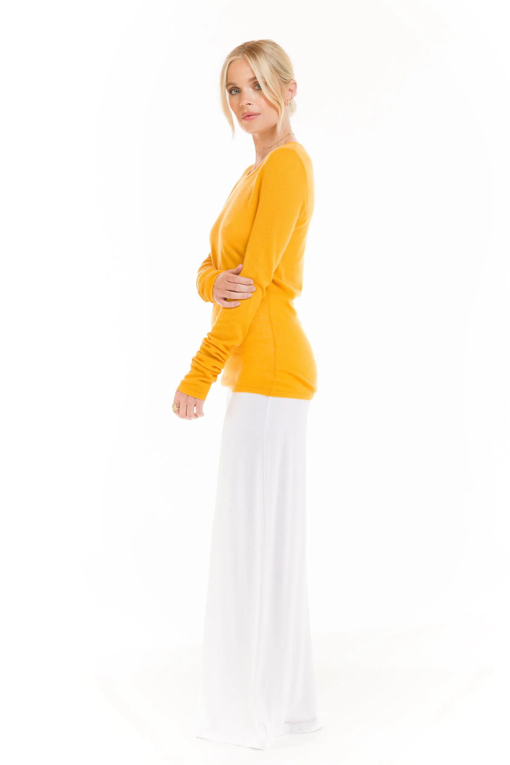 ULTRA FINE LONG SLEEVE TOP TIBETAN YELLOW