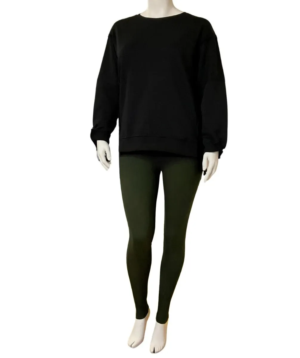 Veronica Fleece Lined Women's Plus-Size Leggings Green Sizes 16 - 26