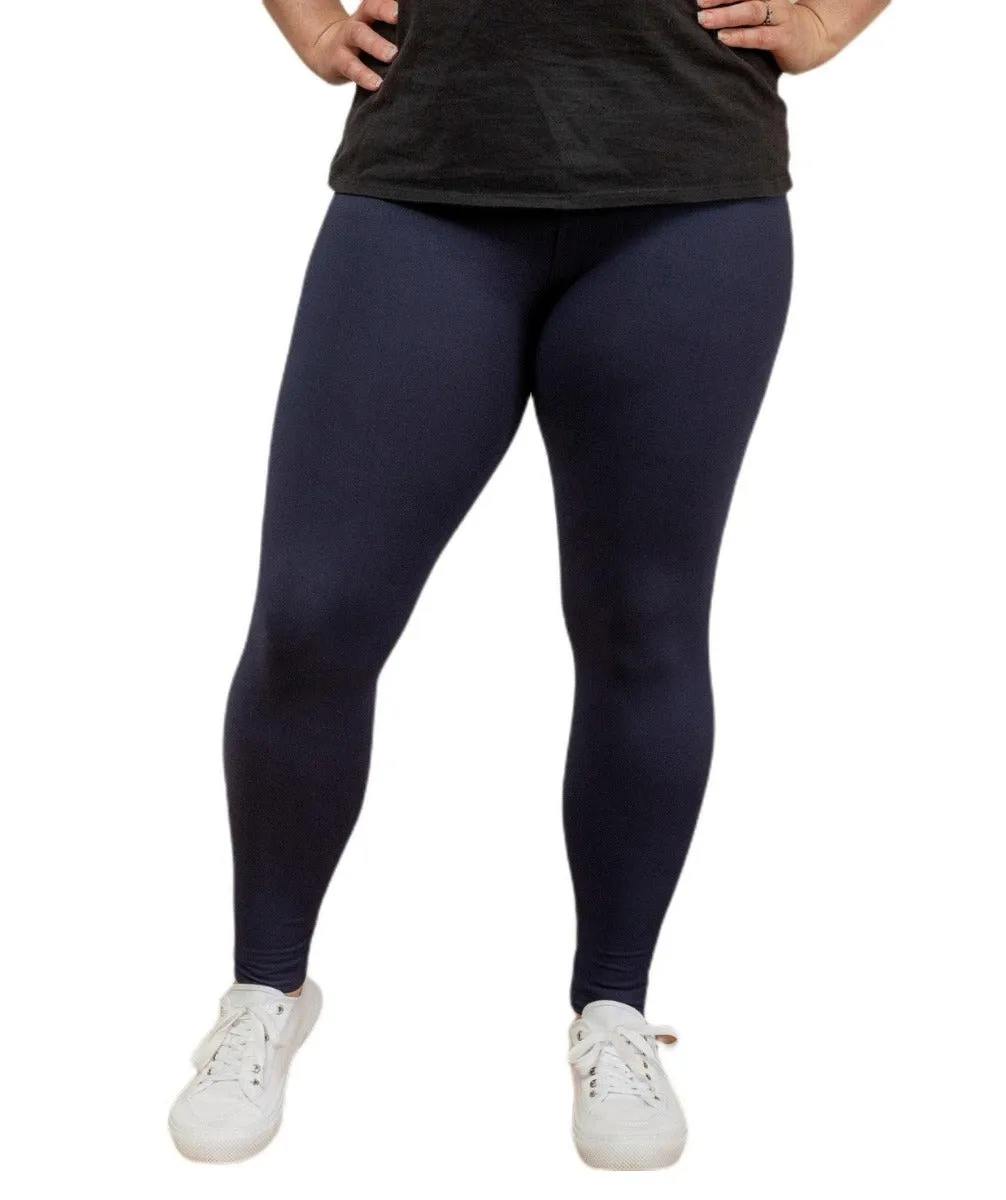 Veronica Fleece Lined Women's Plus-Size Leggings Navy Sizes 8 - 26