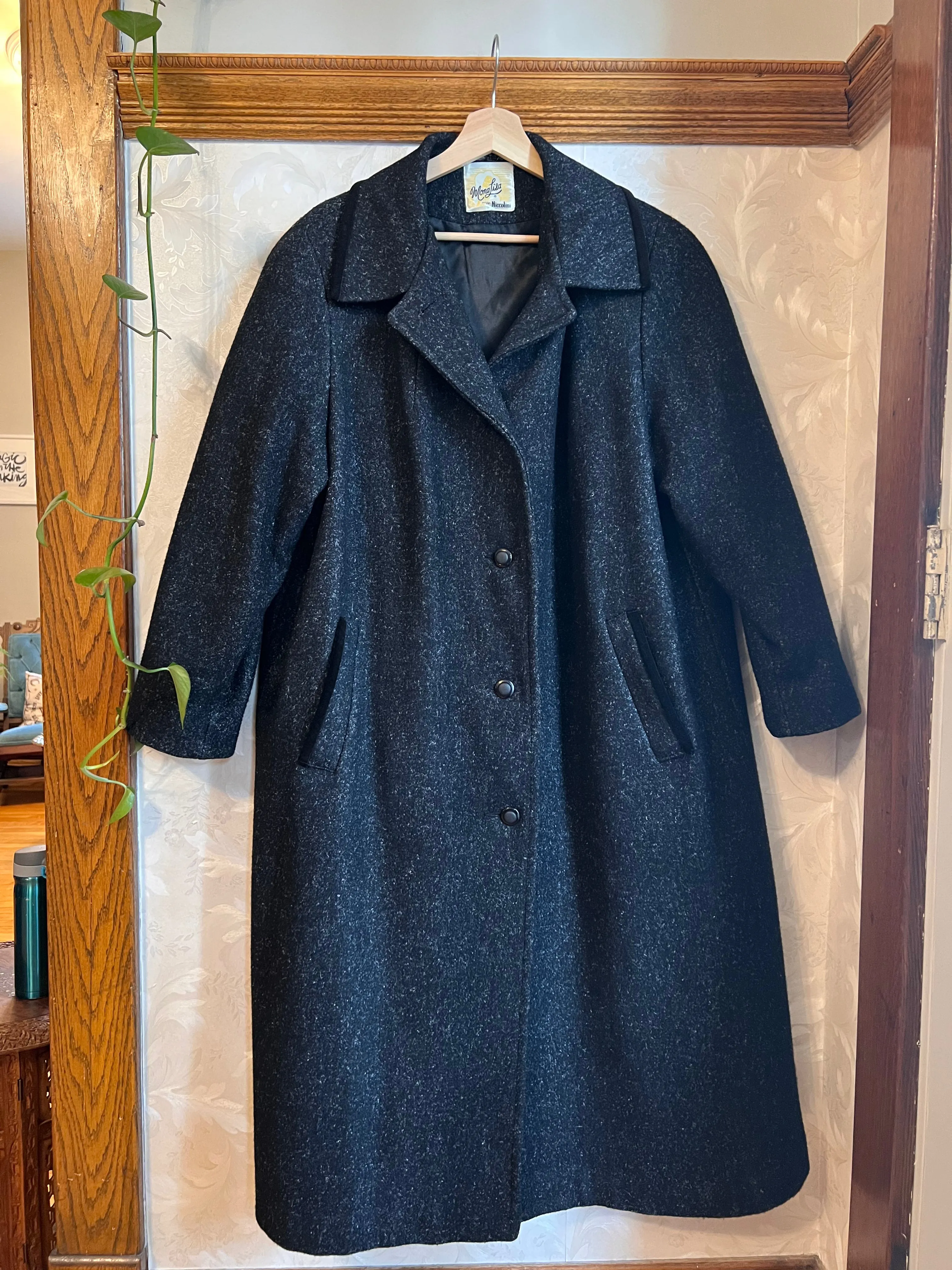 Vintage 60's Salt & Pepper Wool Coat (2XL)