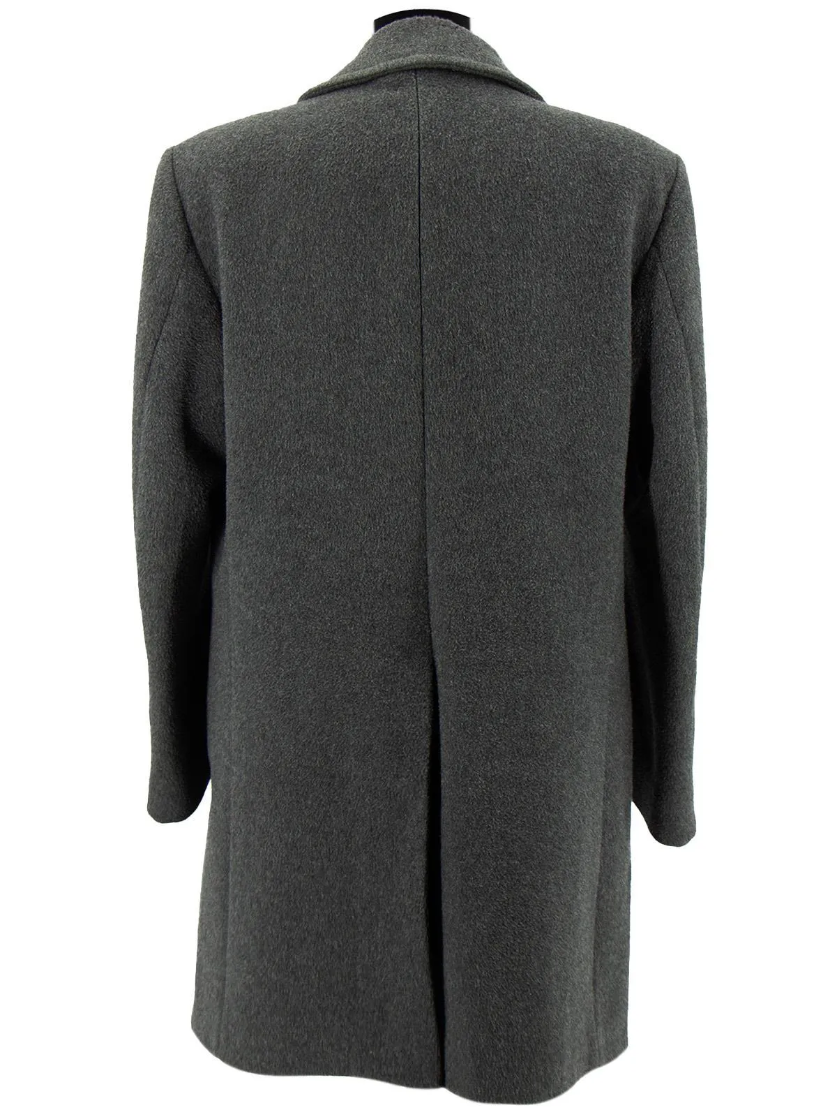 Vintage Charcoal Cashmere Blend Reefer Coat