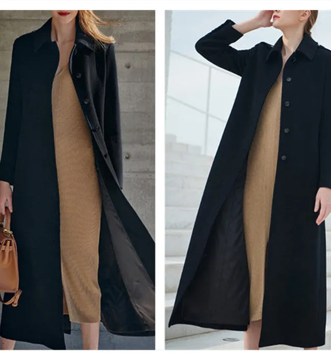 Warm Women Coat Long Wool Coat Jacket 0979