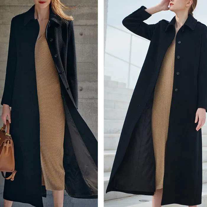 Warm Women Coat Long Wool Coat Jacket 0979